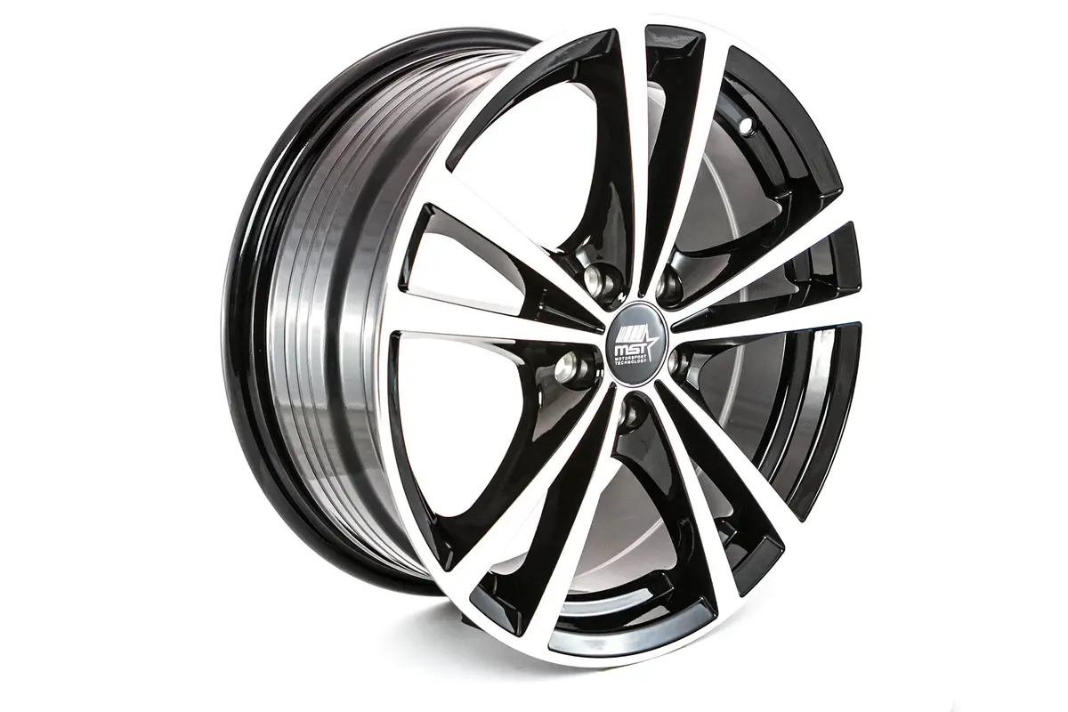 Saber - Glossy Black W/Machined Face - 16X7.0 5X114.3 Offset +45 2