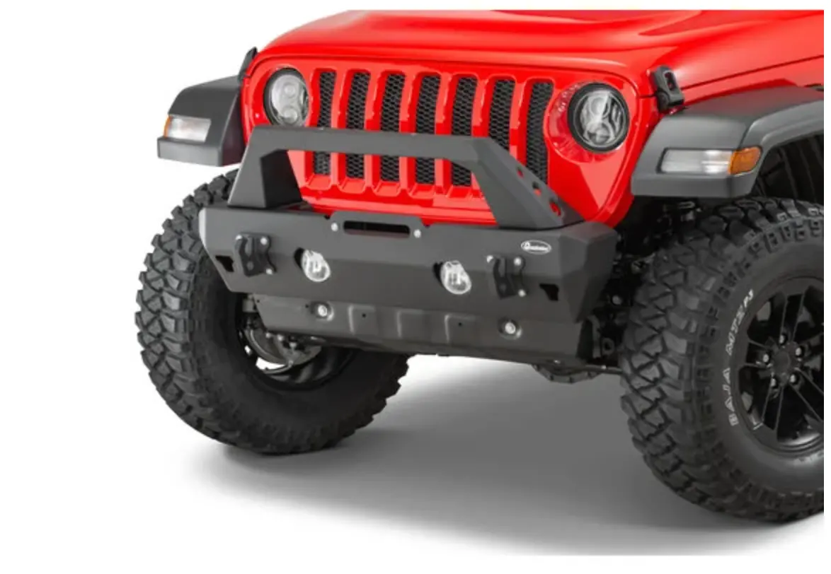 Quadratec Brute Strength Winch Bumper Stubby Width Bumper For 18-26 Jeep Wrangler Jl & Gladiator Jt 1