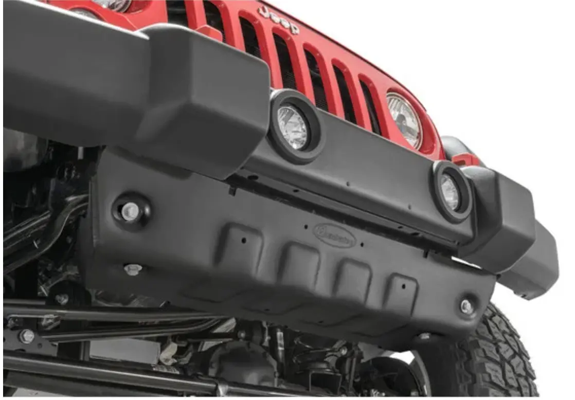 Quadratec Aluminum Modular Front Sway Bar Skid Plate For 10-18 Jeep Wrangler Jk 1