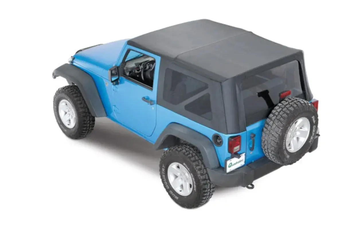 Quadratop Premium Sailcloth Replacement Soft Top In Black Diamond For 07-12 Jeep Wrangler Jk 2 Door 1