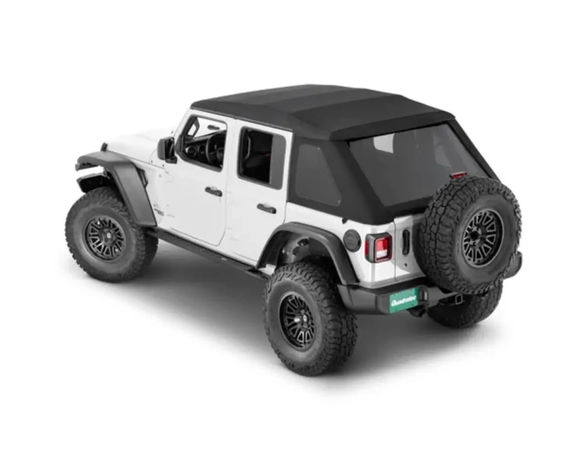 Quadratop Adventure Top S With Premium Black Twill For 18- Current Jeep Wrangler Jlu 4-Door 1