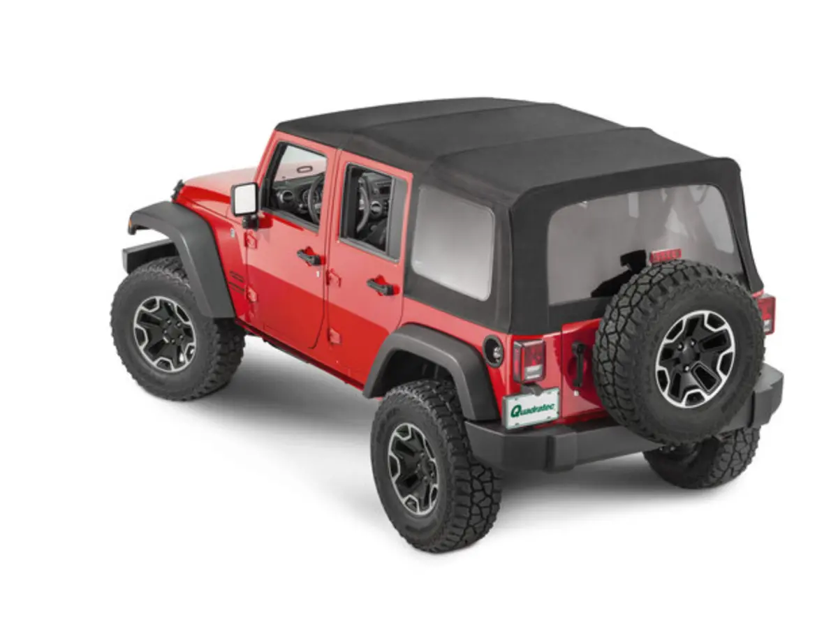 Quadratop Premium Twill Replacement Top With Tinted Windows For 07-09 Jeep Wrangler Jk Unlimited 4-Door 1