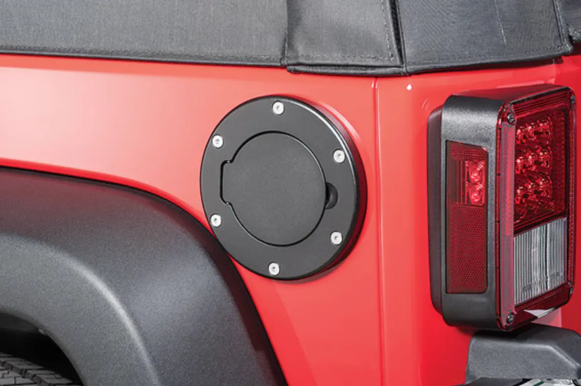 Quadratec Billet Aluminum Fuel Door For 07-18 Jeep Wrangler Jk 1