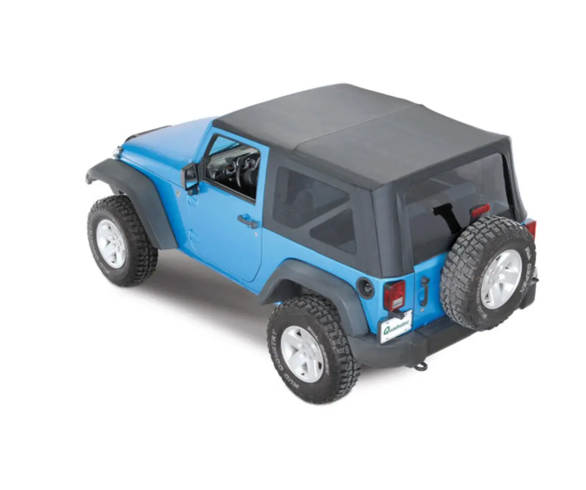 Quadratop Premium Sailcloth Replacement Soft Top In Black Diamond For 13-18 Jeep Wrangler Jk 2 Door 1