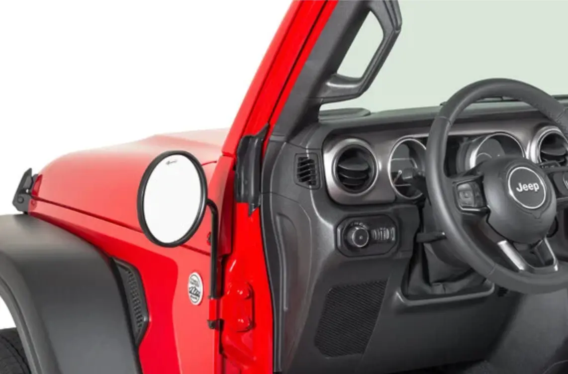 Quadratec Adventure Mirrors - Round Head For 76-26 Jeep Wrangler Jl, Jk, Tj, Yj, Cj & Gladiator Jt 1