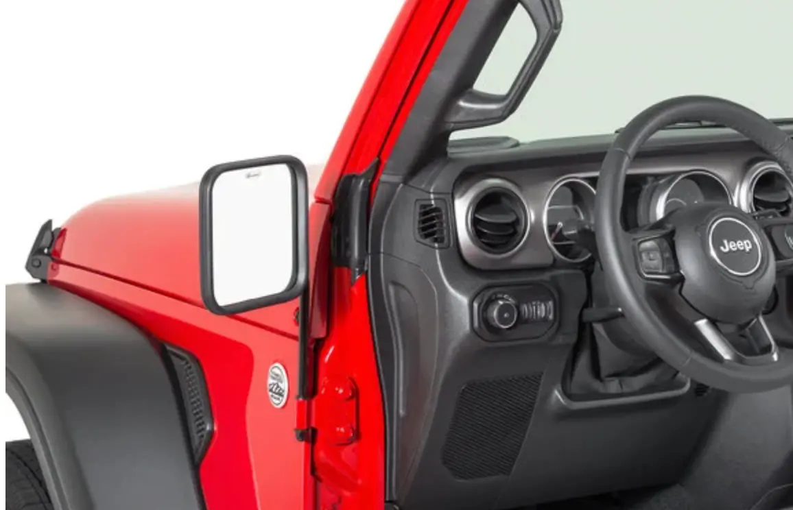 Quadratec Adventure Mirrors - Square Head For 76-26 Jeep Wrangler Jl, Jk, Tj, Yj, Cj & Gladiator Jt 1