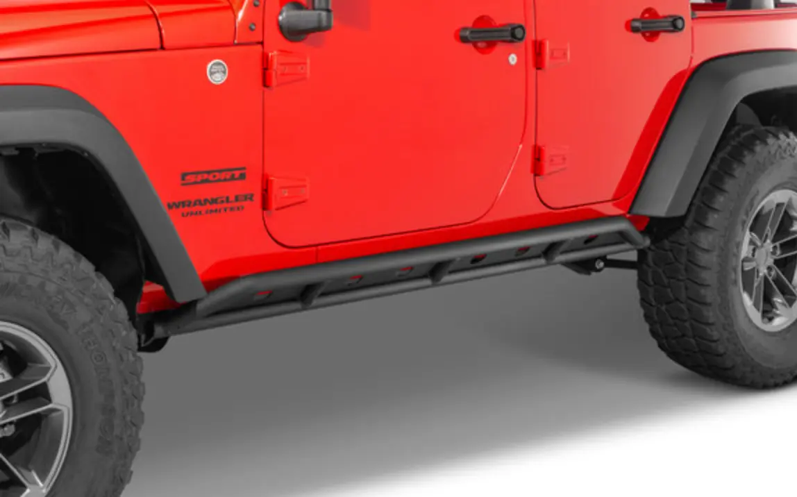 Quadratec Heavy Duty Rocker Guards For 07-18 Jeep Wrangler Jk Unlimited 4-Door 1