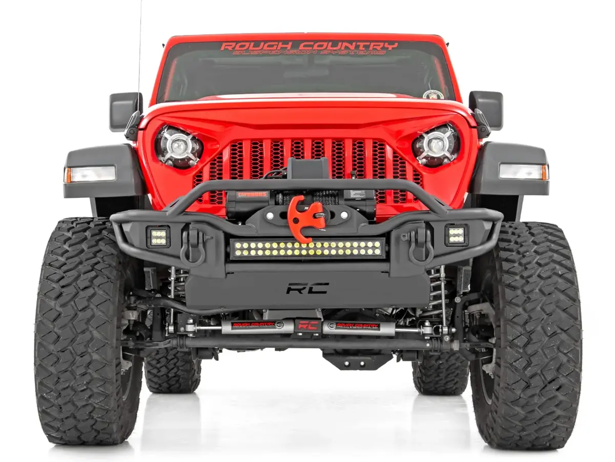 Front Winch Bumper | Tubular | Skid Plate | Jeep Gladiator Jt/Wrangler Jk & Jl/Wrangler Unlimited  – Front Bumper 1