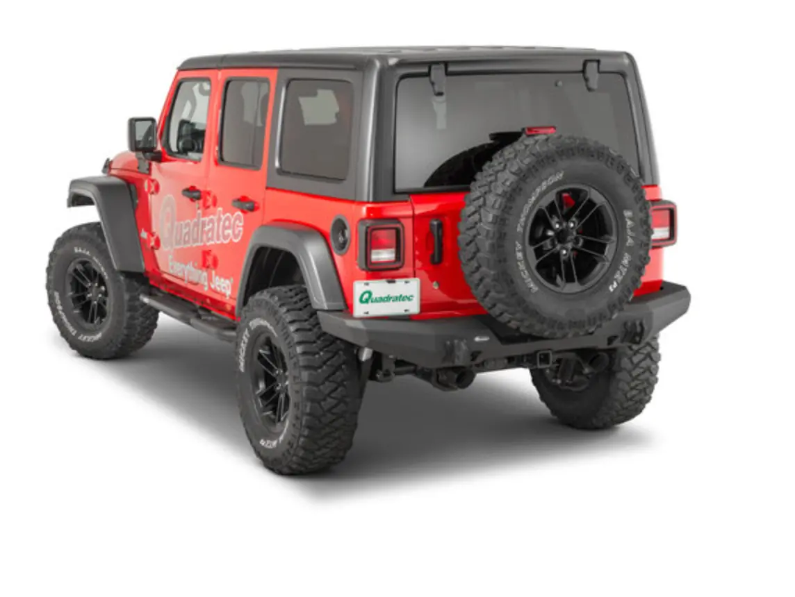 Quadratec Brute Strength Aluminum Rear Bumper For 18-26 Jeep Wrangler Jl 1