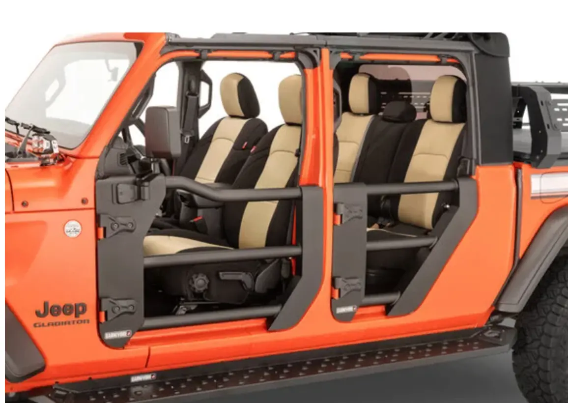 Carnivore Tube Doors Rear Only For 18-26 Jeep Wrangler Jl & Gladiator Jt 1