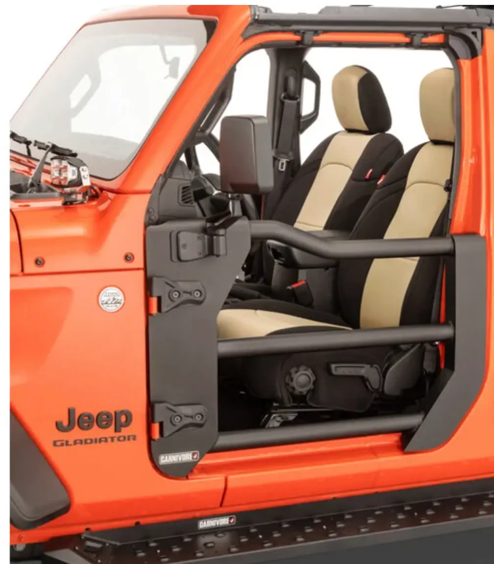 Carnivore Tube Doors Front Only 18-26 Jeep Wrangler Jl & Gladiator Jt 1