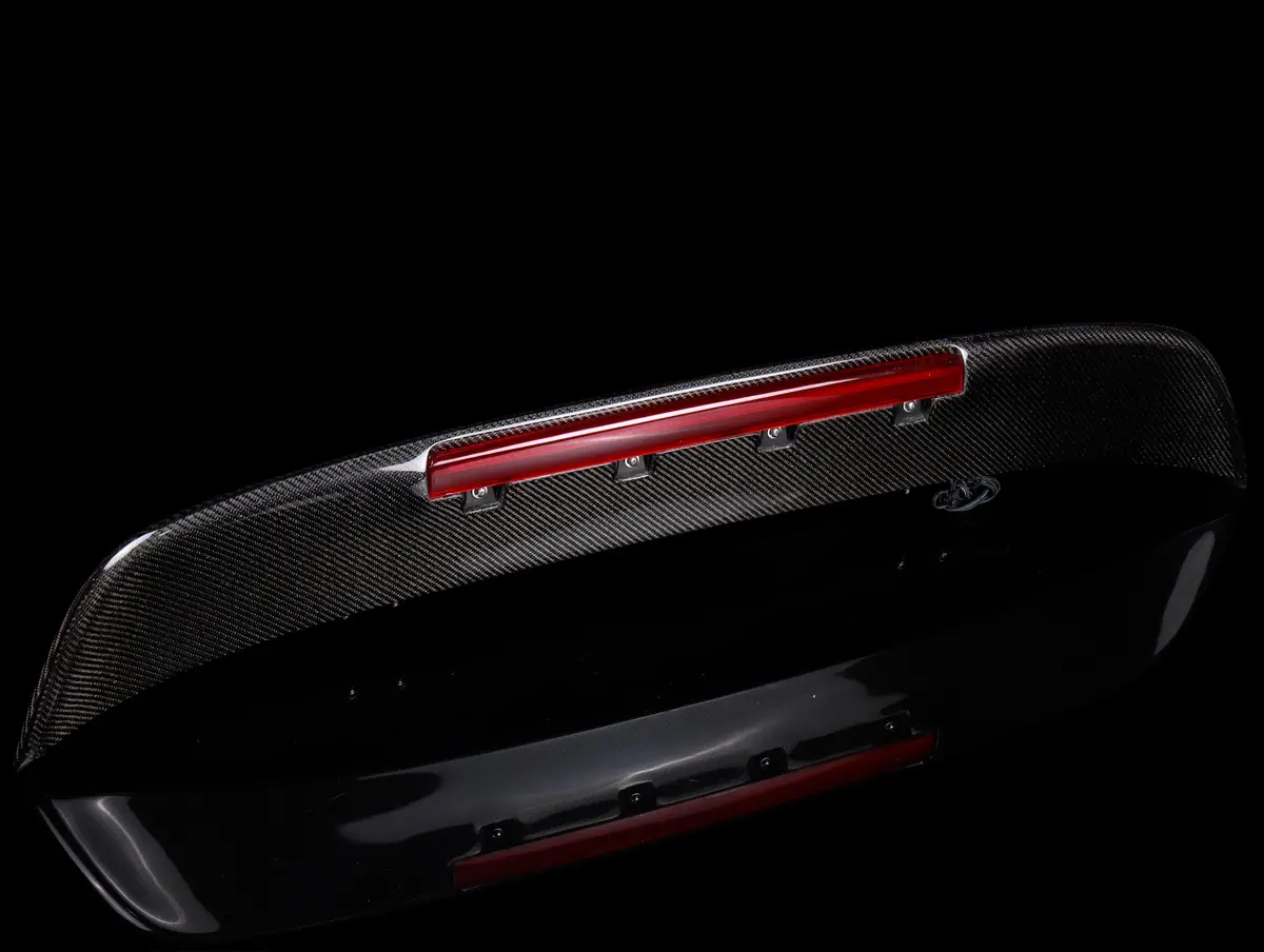 Seibon Sp Style Carbon Fiber Rear Spoiler W/ Led Brake Light - 92-95 Civic Hatch 1