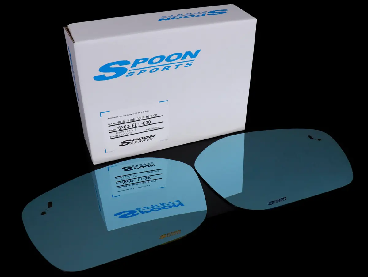 Spoon Blue Wide Side Mirror Set - 2022+ Civic 1
