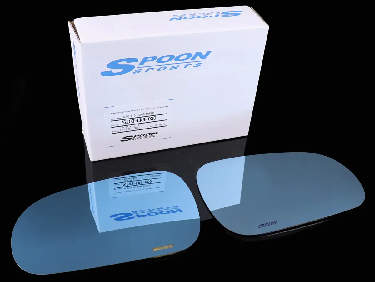 Spoon Blue Wide Side Mirror Set - 92-95 Civic (Eg6) 1