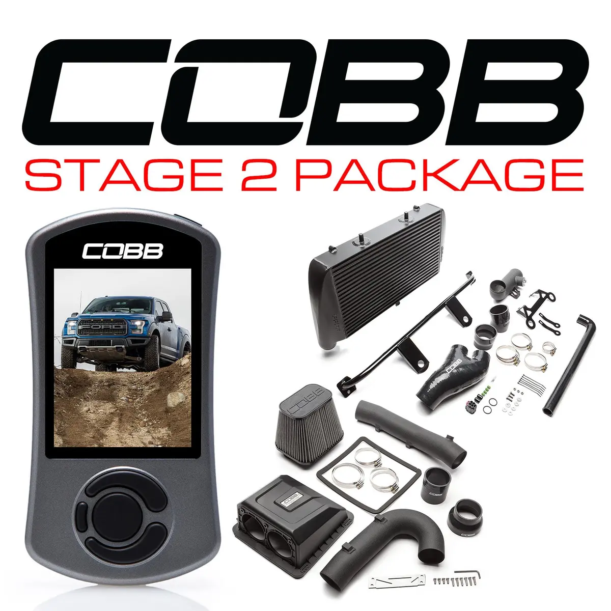 Cobb Tuning Black Stage 2 Power Package For 2017+ Ford F-150 Raptor 1