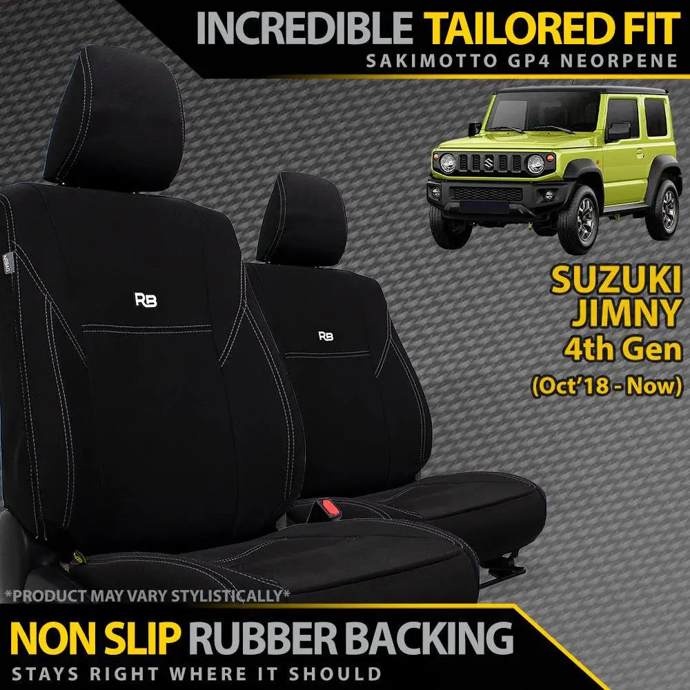 Razorback 4X4 Neoprene Seat Covers (Jimny Models 2018-Current Glx & Lite 3-Door) 1
