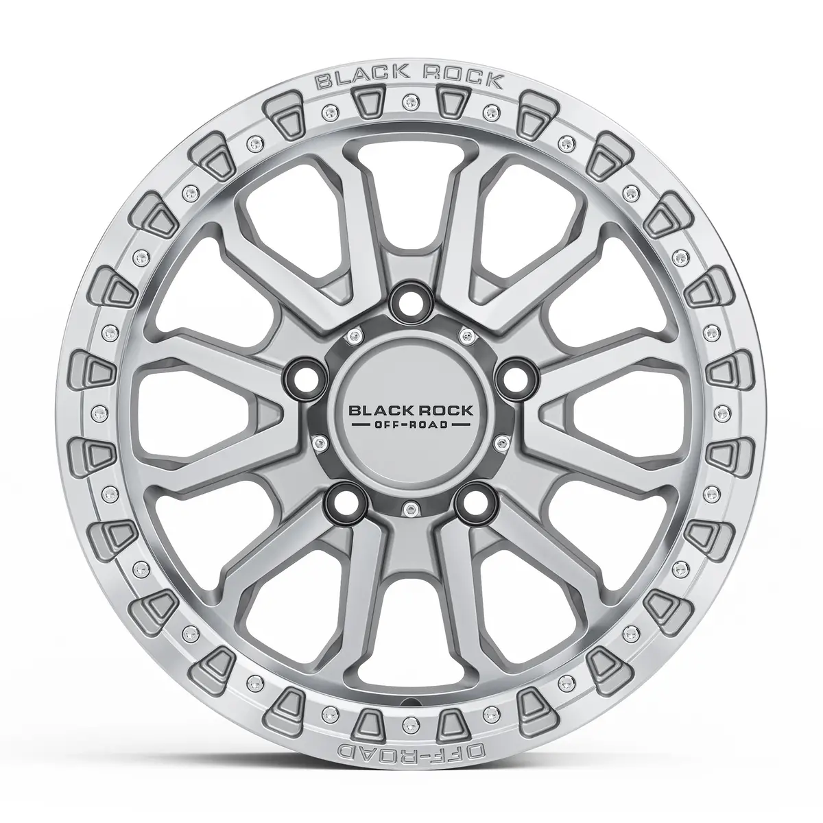 Black Rock Wheels Cobra 16X7" Alloy Wheel - Silver Machined (Jimny Models 2018-Current Xl 5-Door, Glx & Lite 3-Door) 2