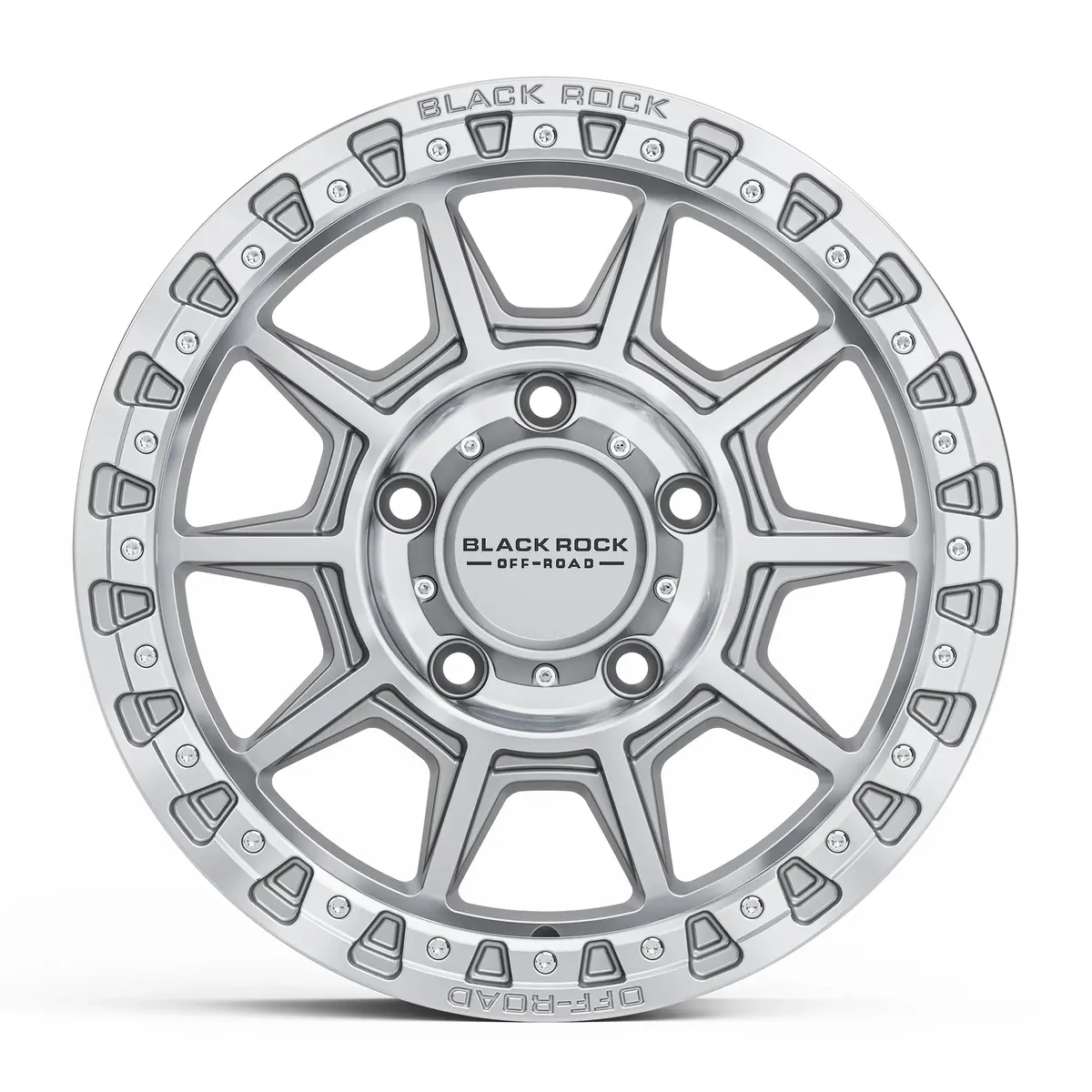 Black Rock Wheels Gunner 16X7" Alloy Wheel - Silver Machined (Jimny Models 2018-Current Xl 5-Door, Glx & Lite 3-Door) 2