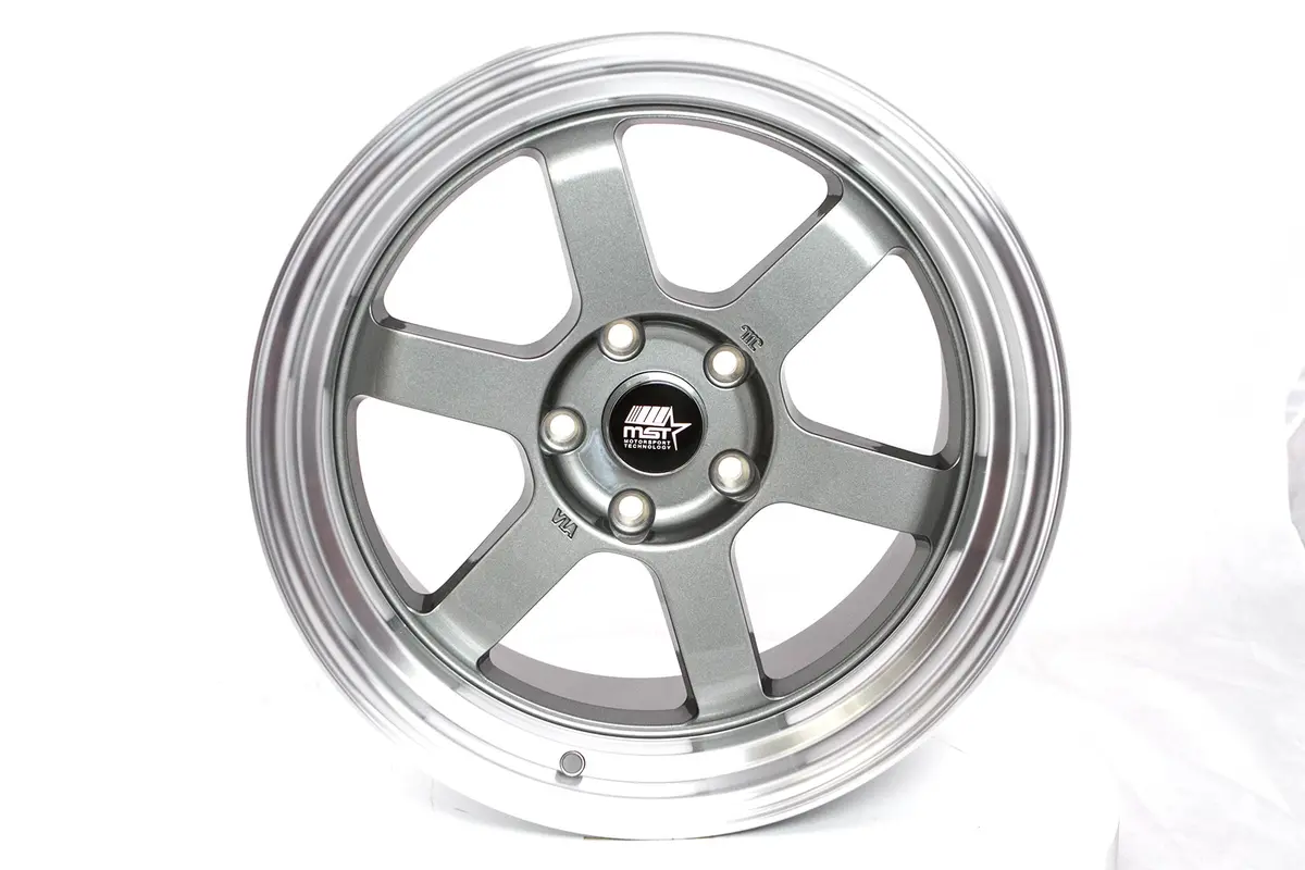 Time Attack - Gunmetal W/Machined Lip - 17X9.0 5X114.3 Offset +20 1