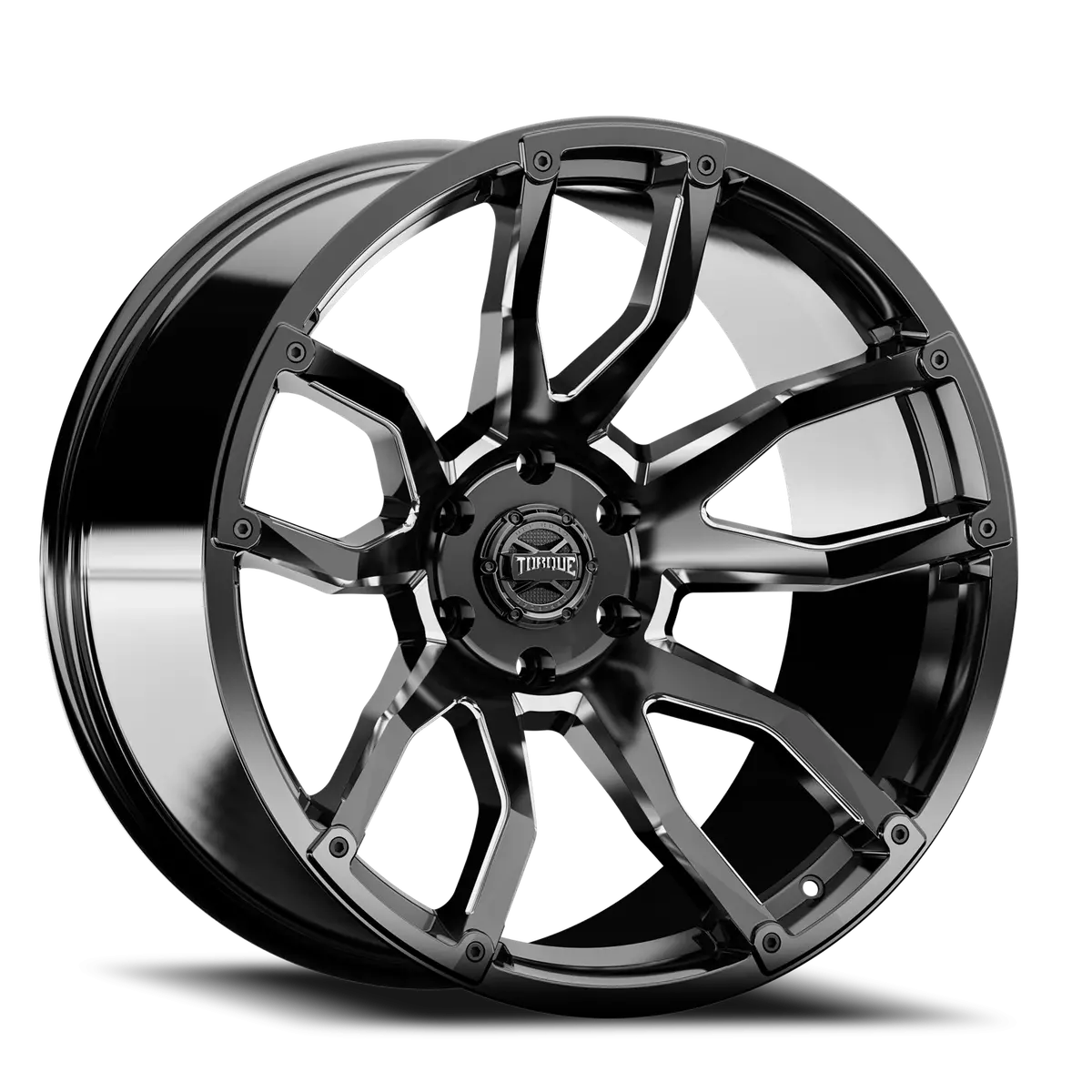 Torque Impact 20X10 Gloss Black Premium Milling 5X127 Offset -18 1