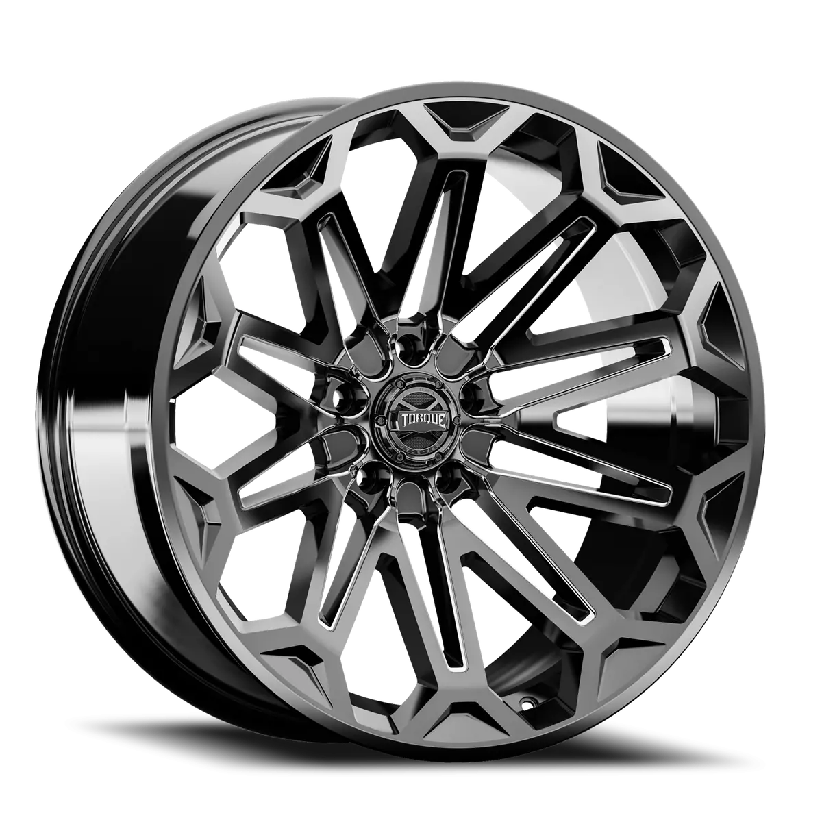 Torque Xcelerate 22X10 Gloss Black Premium Milling 5X127 Offset -18 1