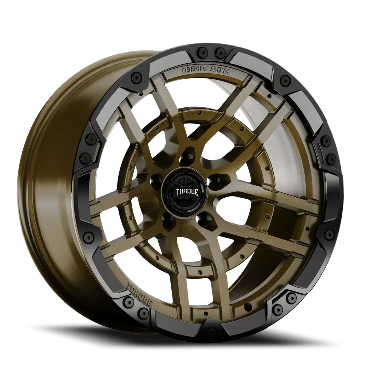 Torque Cliffhanger Satin Bronze 20X10 Satin Black Lip 5X127 Offset -18 1