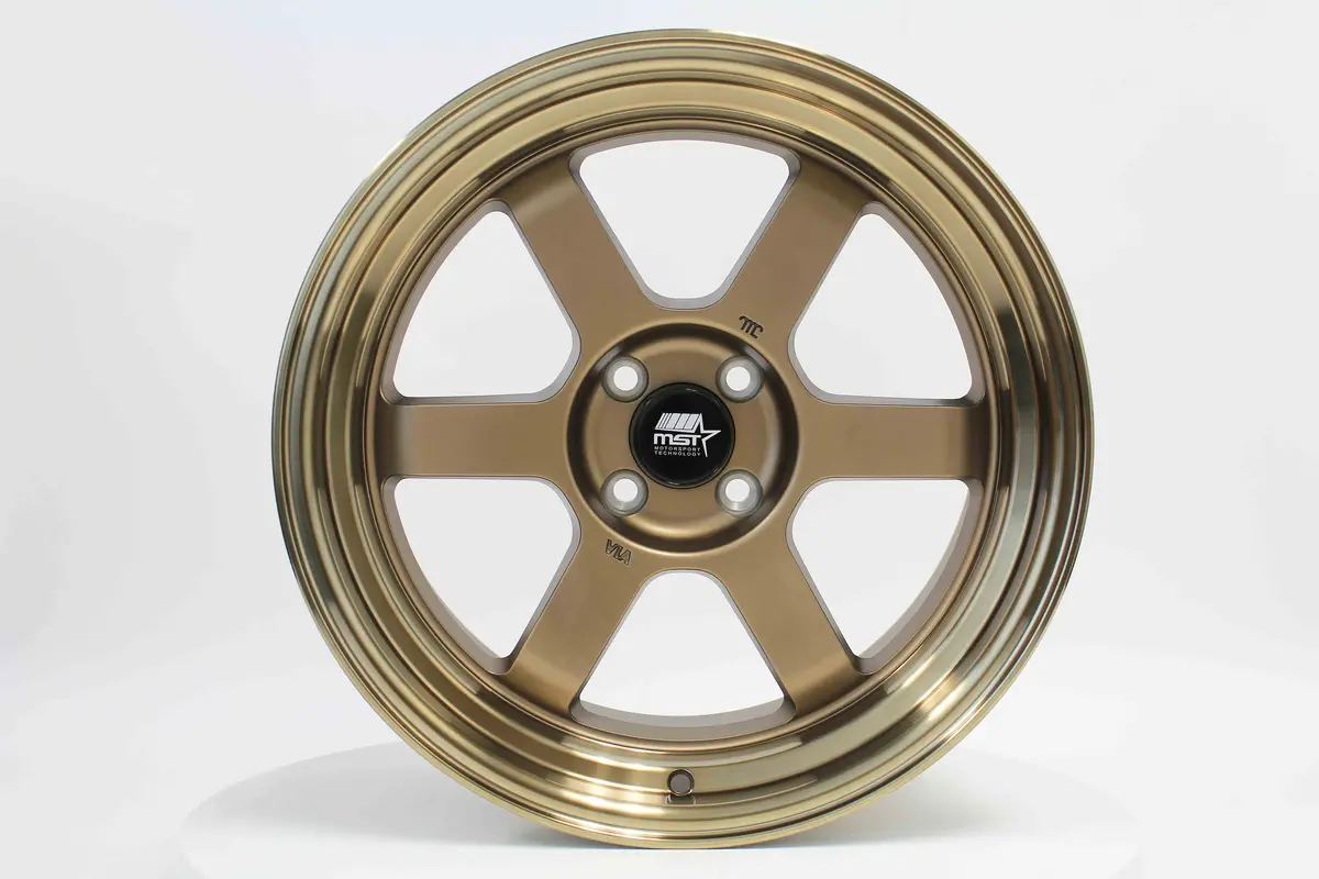 Time Attack - Matte Bronze W/Bronze Machined Lip - 17X9.0 4X100 Offset +20 1