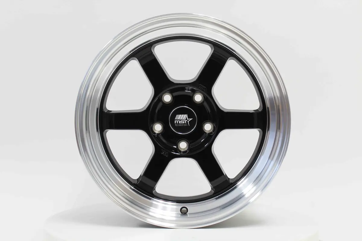 Time Attack - Black W/ Machined Lip - 16X8.0 5X114.3 Offset +20 1