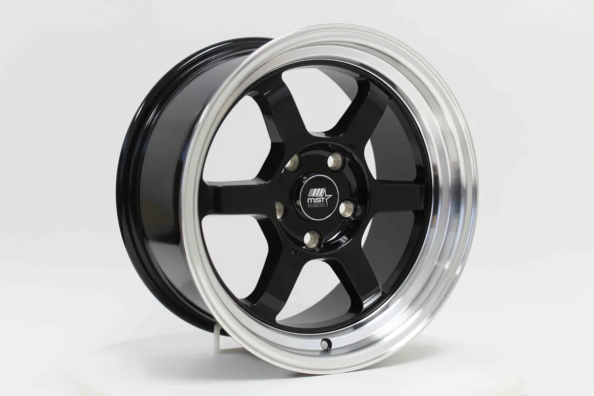 Time Attack - Black W/ Machined Lip - 16X8.0 5X114.3 Offset +20 2