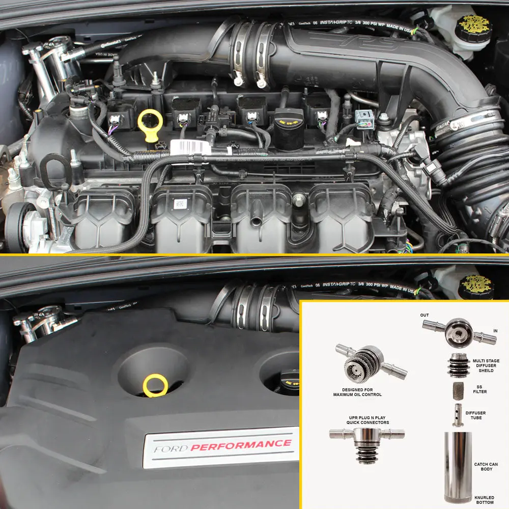 Upr Single Valve Catch Can For 2016+ Ford Focus Rs 1