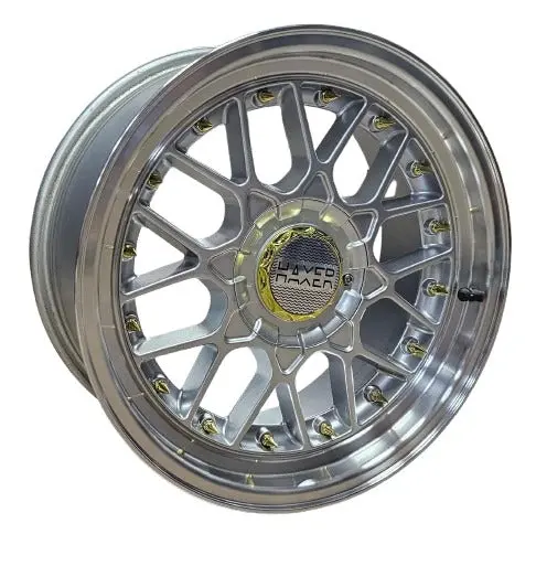 Haxer Wheels Hx025 - Plata - Doble Medida 7.5X17 + 8.5X17 / 5X112 - Buje66.6-  Et30 1