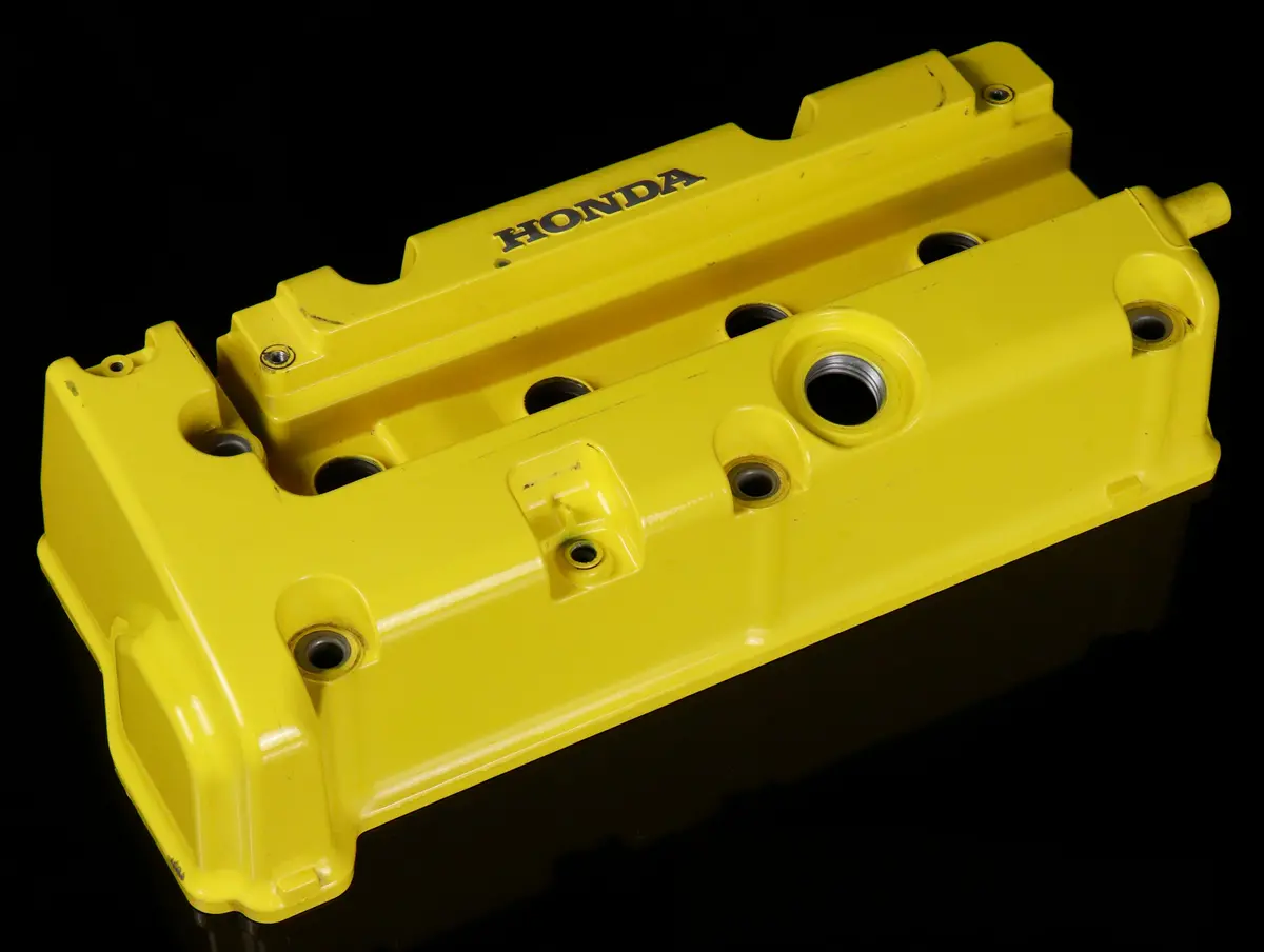 Honda Oem K-Series Valve Cover - Yellow (Used) 1