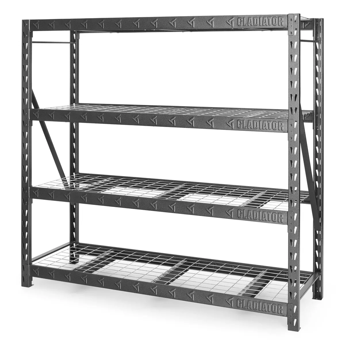 77" Wide Heavy Duty Rack With Four 24" Deep Shelves 1