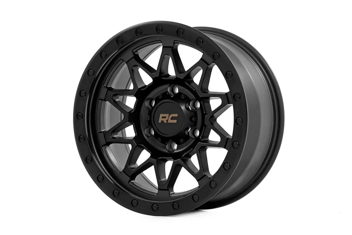 Rough Country 78 Series Wheel | Simulated Beadlock | Black | 17X8.5 | 5X5 | +0Mm 1