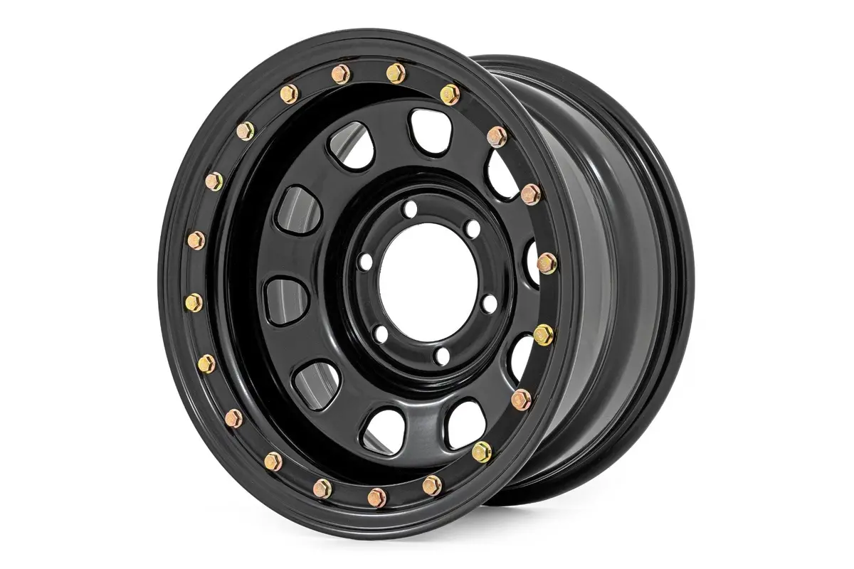 Steel Simulated Bead Lock Wheel | Black | 17X9 | 5X5 | 3.30 Bore | -12 1