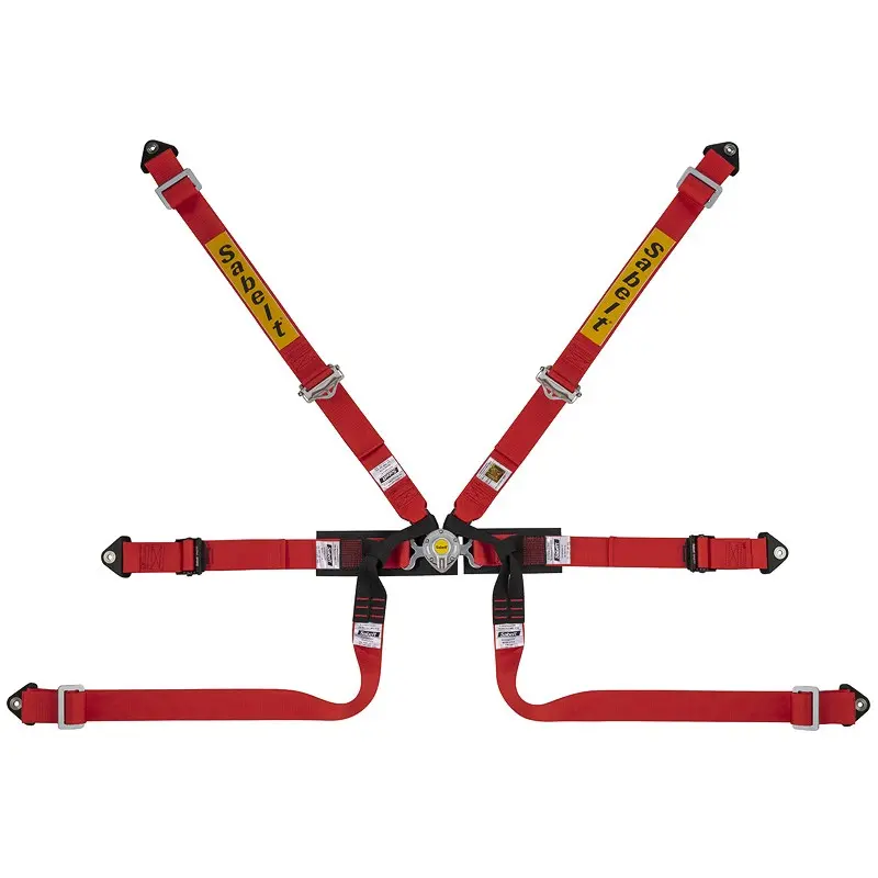 Arnes Formula 6 Puntos 2" Gama Alta Aluminio+Pull Up, Rojo 1