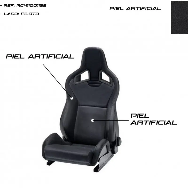 Asiento Recaro Sportster Cs Airbag Piel Artificial Negro Piloto 1