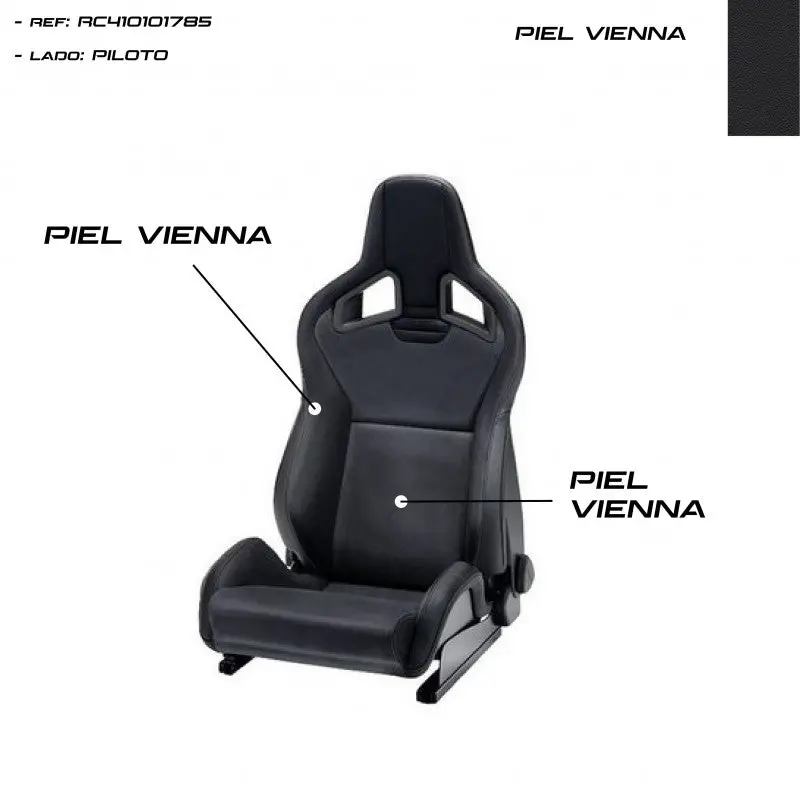 Asiento Recaro Sportster Cs Calefaccion Piel Vienna Negro Piloto 1