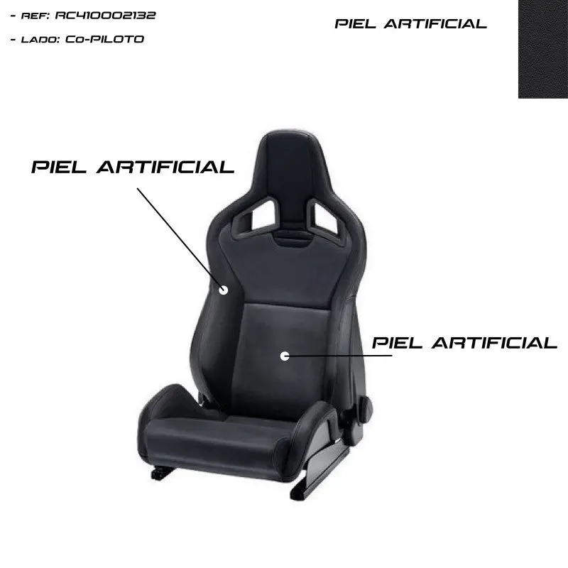 Asiento Recaro Sportster Cs Piel Artificial Negro Copiloto 1