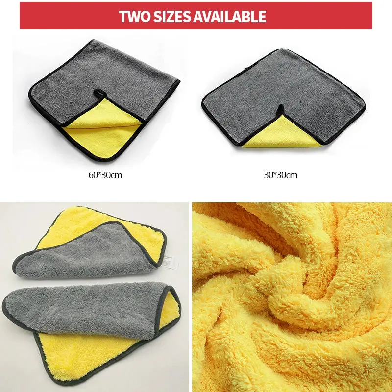 Plush Microfiber Wash Dry  Car Detail Cleaning Towel 1