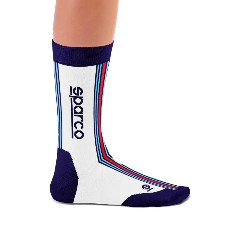 Calcetines Sparco Diseño Martini-R Talla Blanco/Azul Marino 1