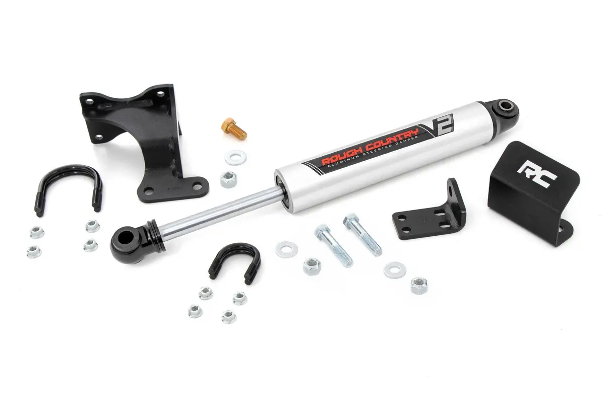 V2 Steering Stabilizer | Axle Bracket | 2-8 Inch Lift | Jeep Wrangler Jk/Wrangler Unlimited (07-18) 1