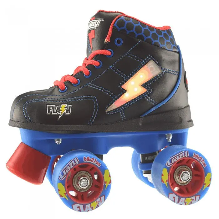 Crazy Skates Flash Roller Skates - Black & Blue 1