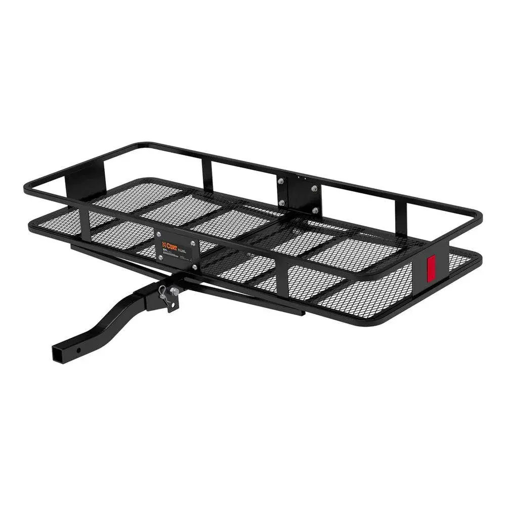 Black Steel Basket Cargo Carrier (Folding 2" Shank, 500 Lbs.) | 60" X 24" 1