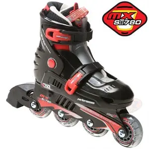 Xcess Mx S780 Adjustable In-Line Skates Black & Red 1