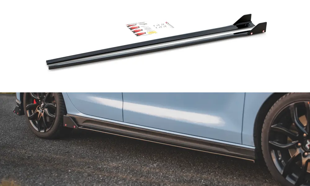 Taloneras Laterales Difusores V.5 + Aletas Hyundai I30 N Mk3 / Mk3 Fl Hatchback/Fastback - Maxton Design 1