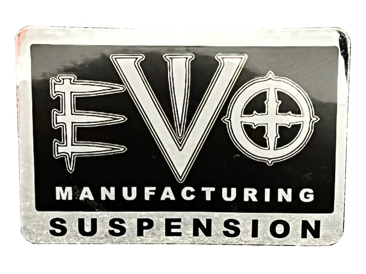 Evo Manufacturing Suspension Sticker 1.75" X 2.5" 1