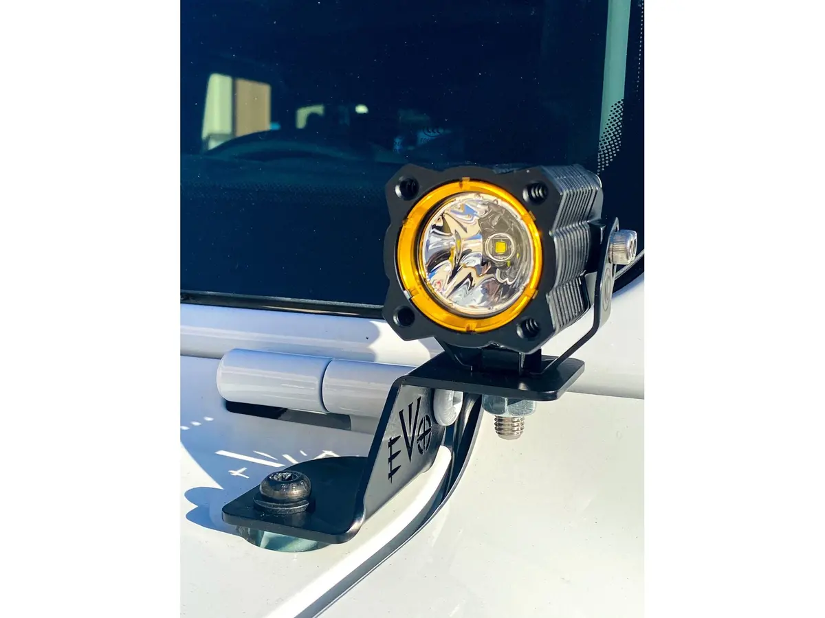Jeep Jl & Jt Gladiator A Pillar Cowl Ditch Light Mounts, Pair Black 2