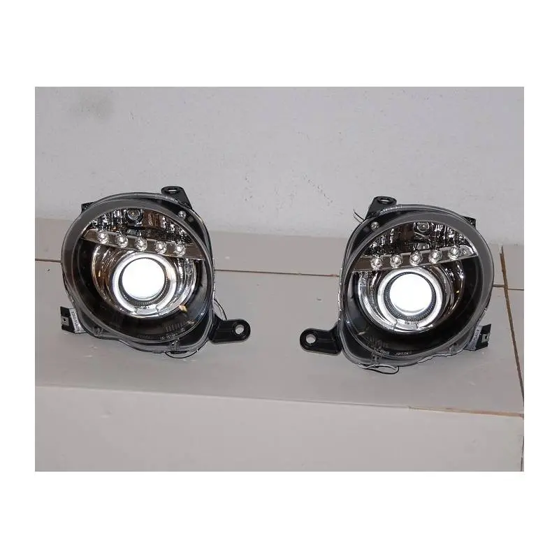 Faros Delanteros Abarth 500 Luz Día Black 1
