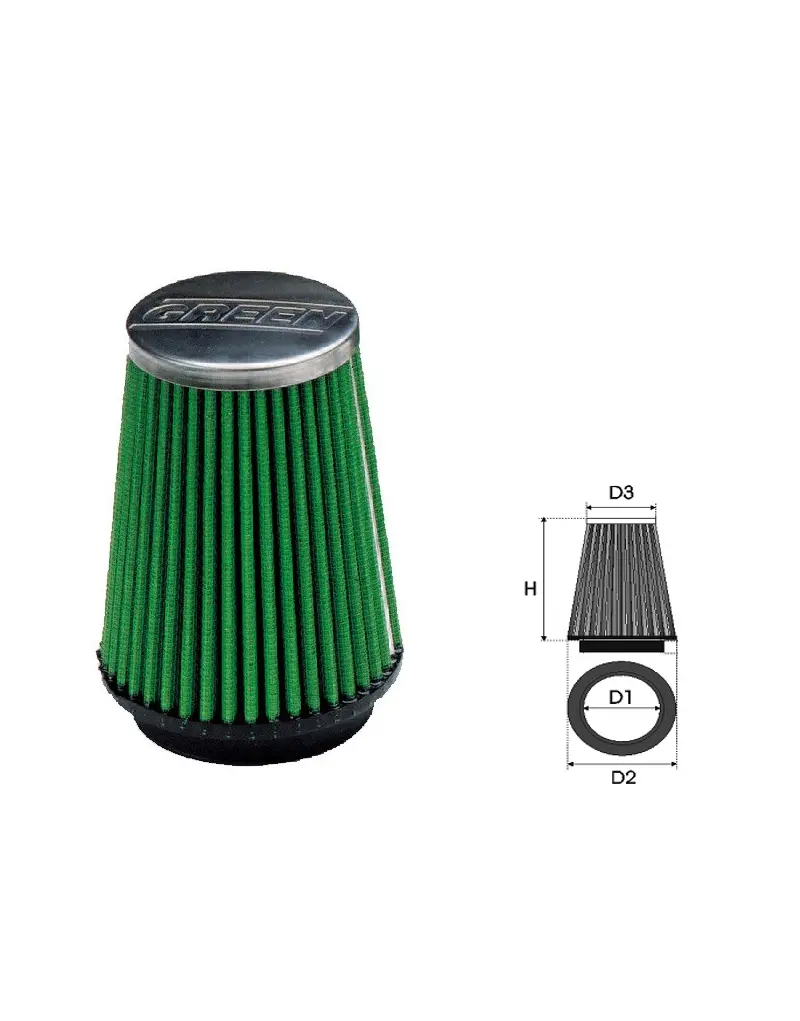 Filtro Conico Universal K25.175 Green 1